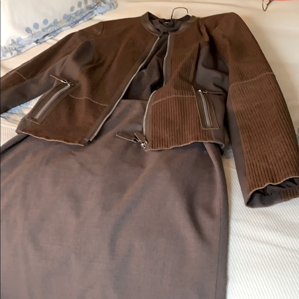 Suit with pants skirt jacket an turtleneck